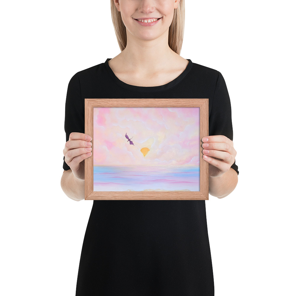 Flight over the Horizon (Framed Paper Print)
