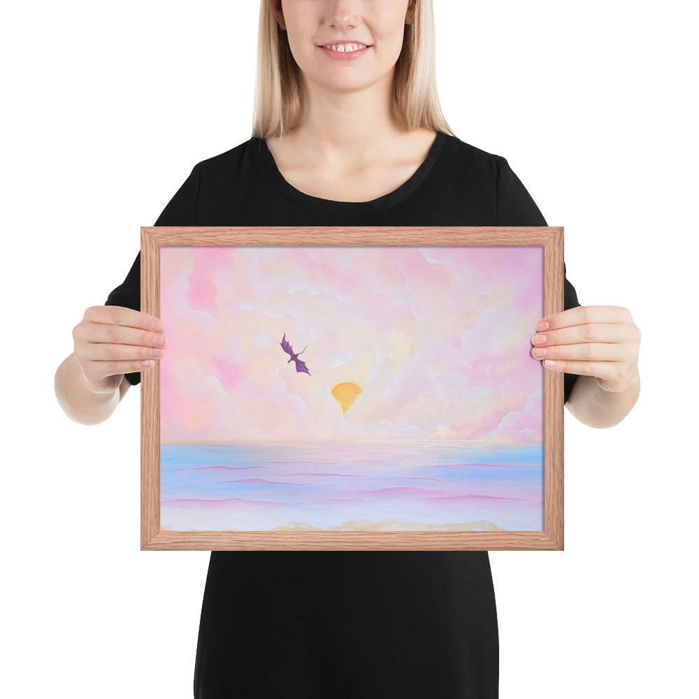 Flight over the Horizon (Framed Paper Print)