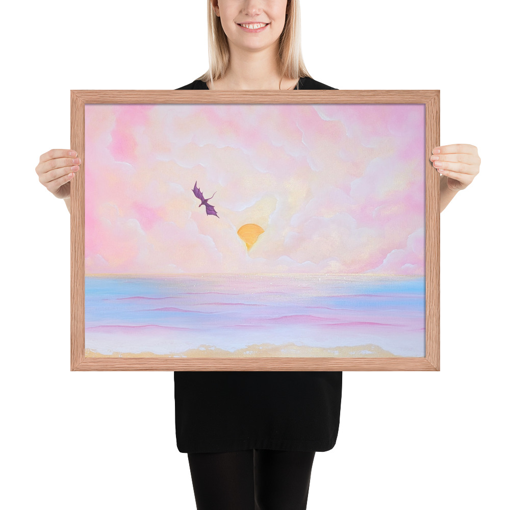 Flight over the Horizon (Framed Paper Print)