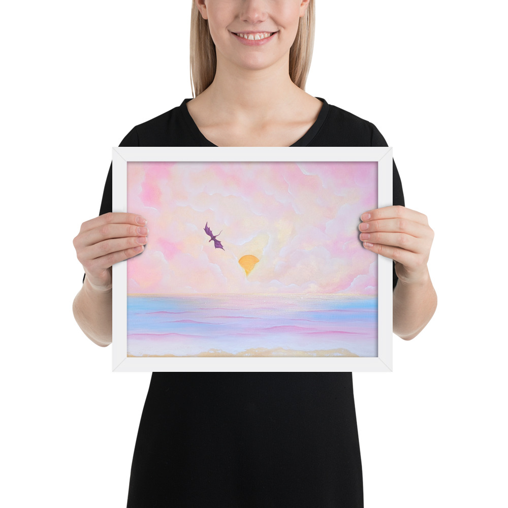Flight over the Horizon (Framed Paper Print)