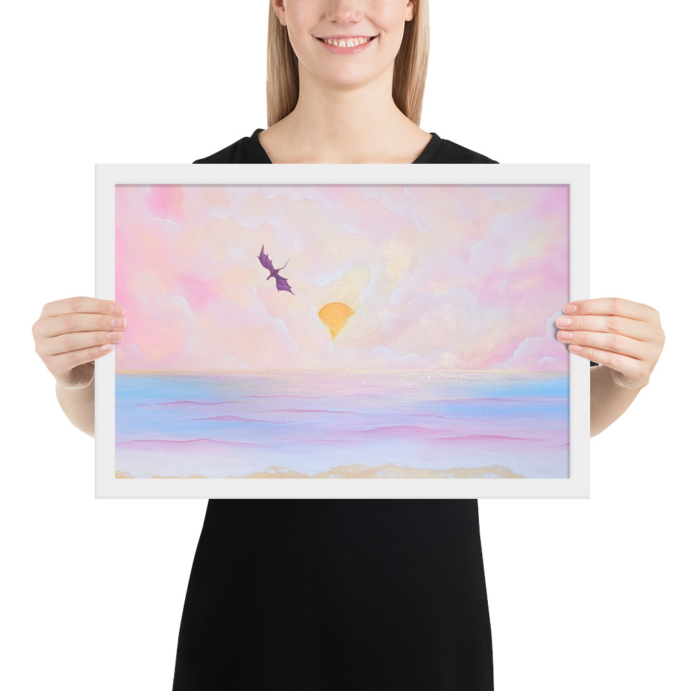Flight over the Horizon (Framed Paper Print)