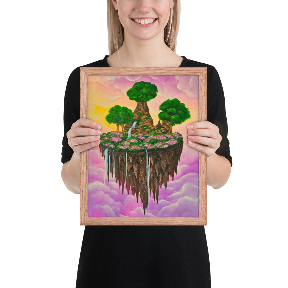 Island in the Clouds (Framed Paper Print)