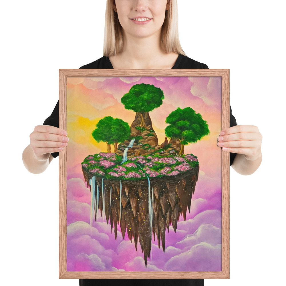 Island in the Clouds (Framed Paper Print)