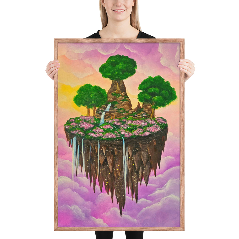 Island in the Clouds (Framed Paper Print)