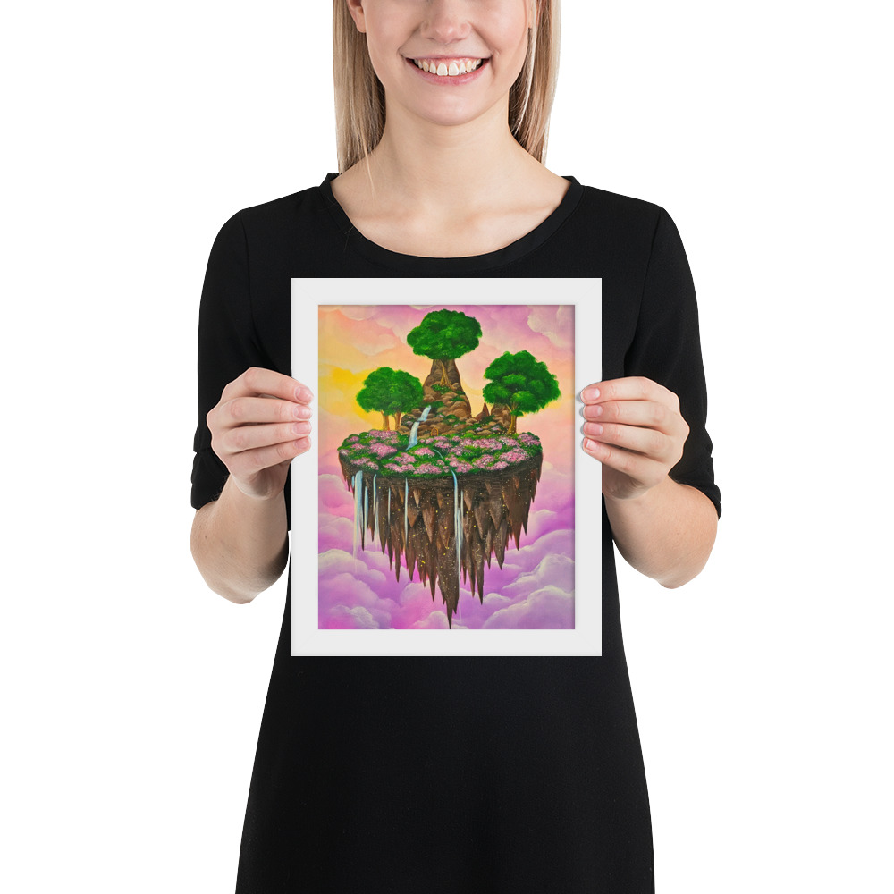 Island in the Clouds (Framed Paper Print)