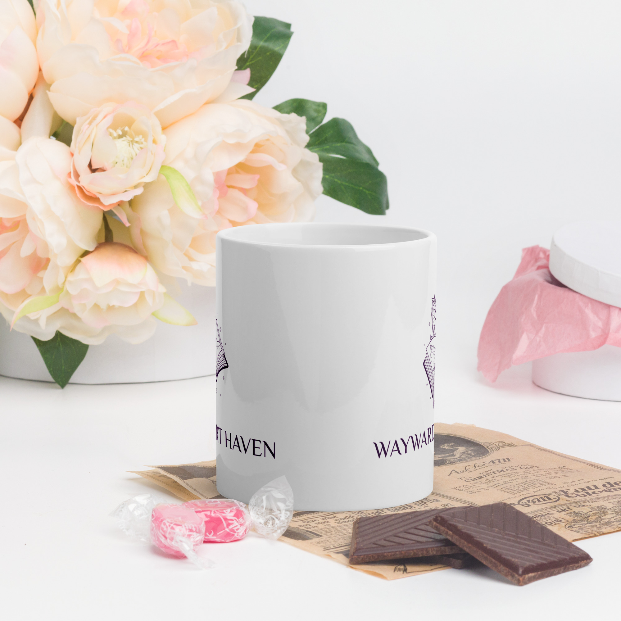 White glossy mug