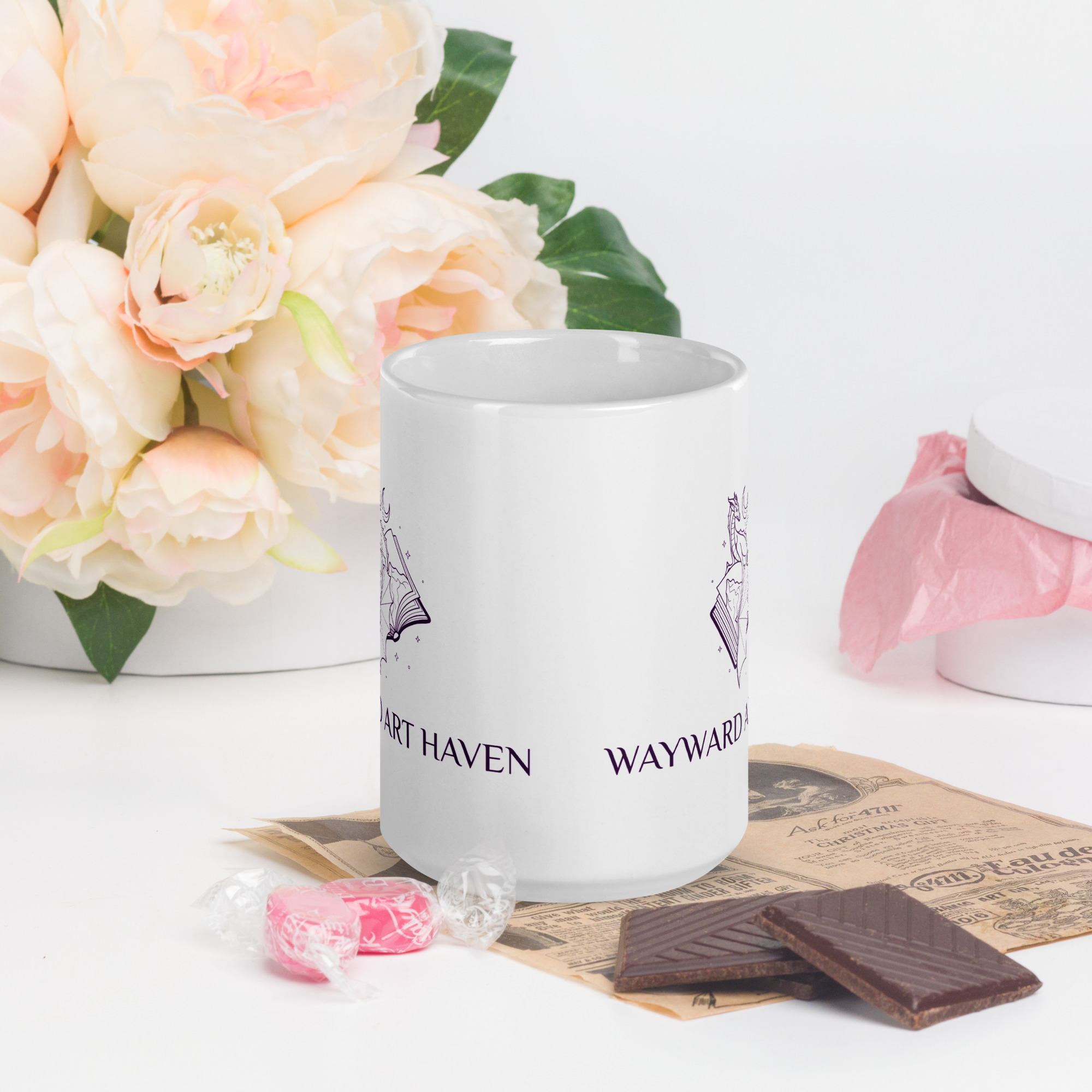 White glossy mug